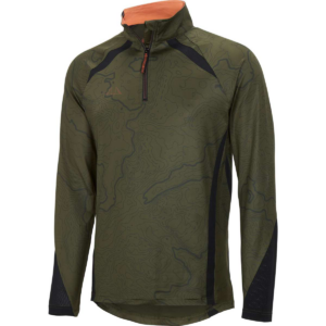 Jersey Half-Zip Alpha Antibite Verde Impreso