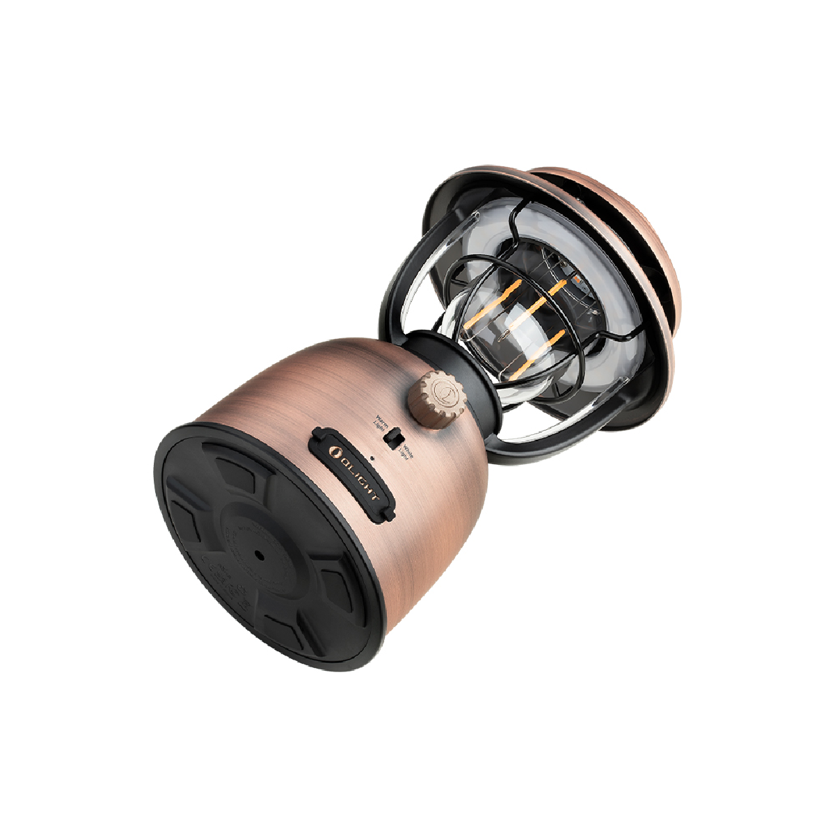 Lámpara de camping con altura ajustable Olight Olantern Stretch cobre vintage imagen base