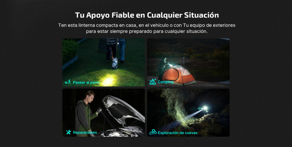 Linterna LED EDC Baton Turbo 1000 lúmenes Olight Verde imagen lifestyle exterior