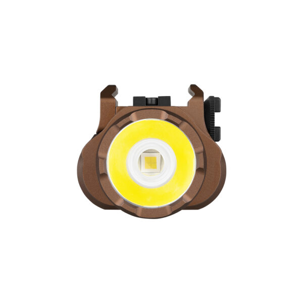 Linterna LED para arma corta Valkyria PL-3S 1000 lúmenes Olight Desert imagen frontal LED