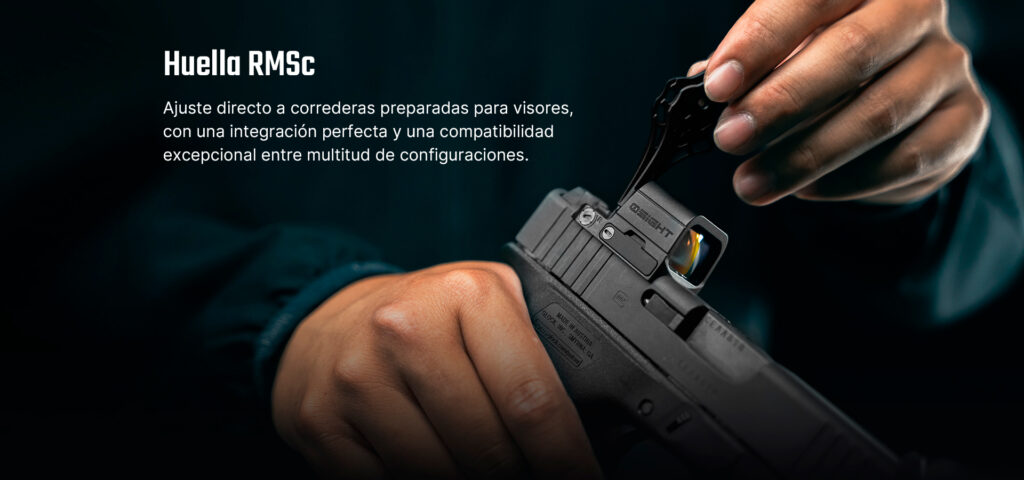 Visor de punto rojo compacto multi retícula con batería extraíble Osight SE huella RMSc