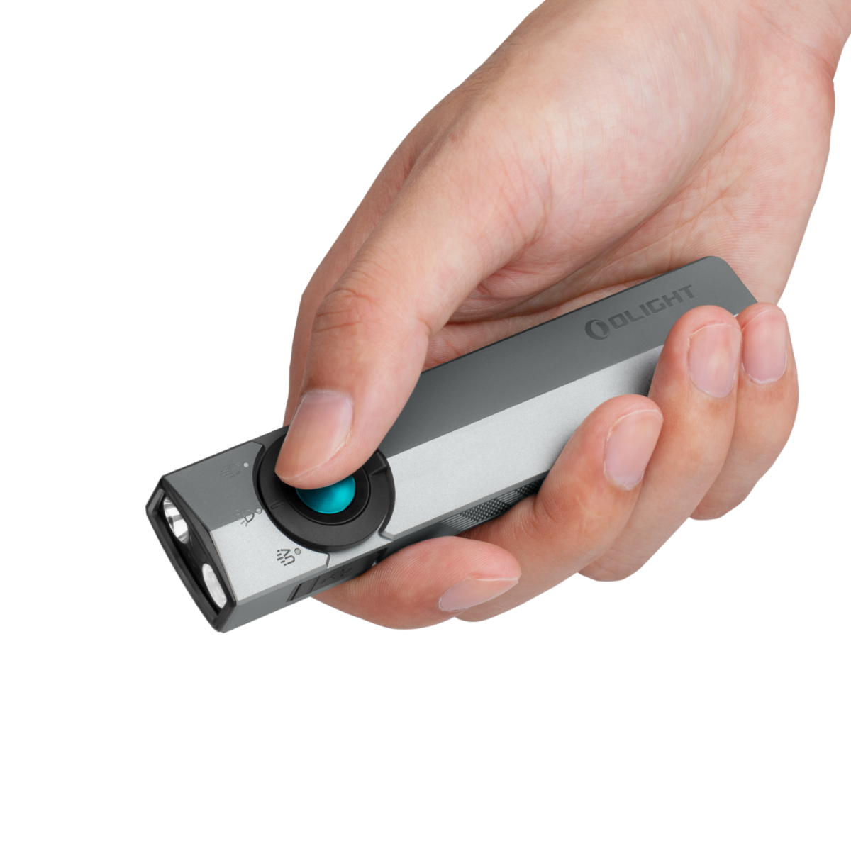 Linterna LED UV puntero verde ArkPro Olight plata grafito