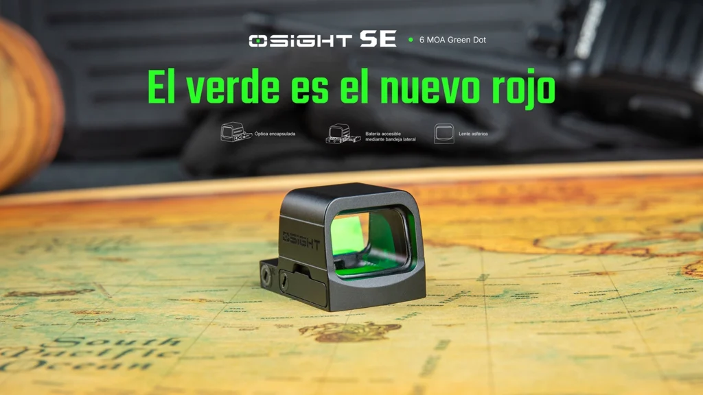 Visor Osight SE Green Dot 6 MOA batería extraíble banner