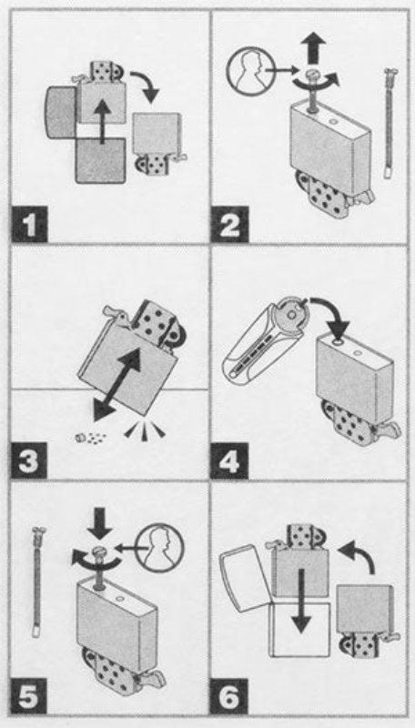 Piedras para mecheros Zippo instrucciones
