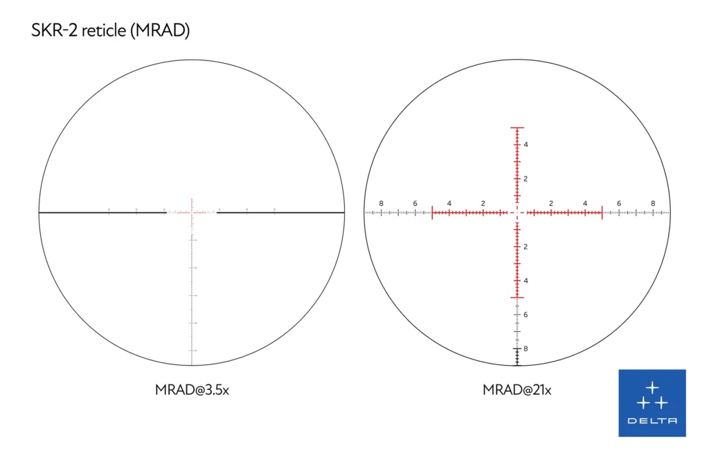 visor Delta Javelin 3.5-21x50 imagen reticula SKR-2