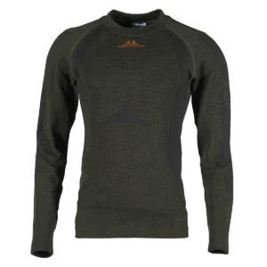 Camiseta interior Swedteam Titan Merino verde imagen frontal