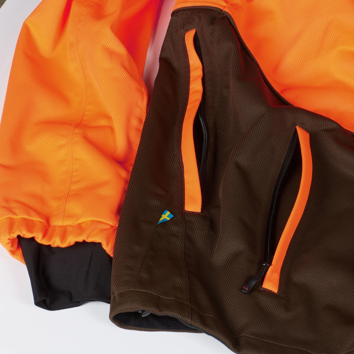 Chaqueta de caza Swedteam Ultra 2 naranja neon imagen detalle