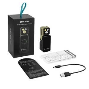 Linterna articulada Olight Oclip 2 Ultra Premium Verde imagen contenido caja