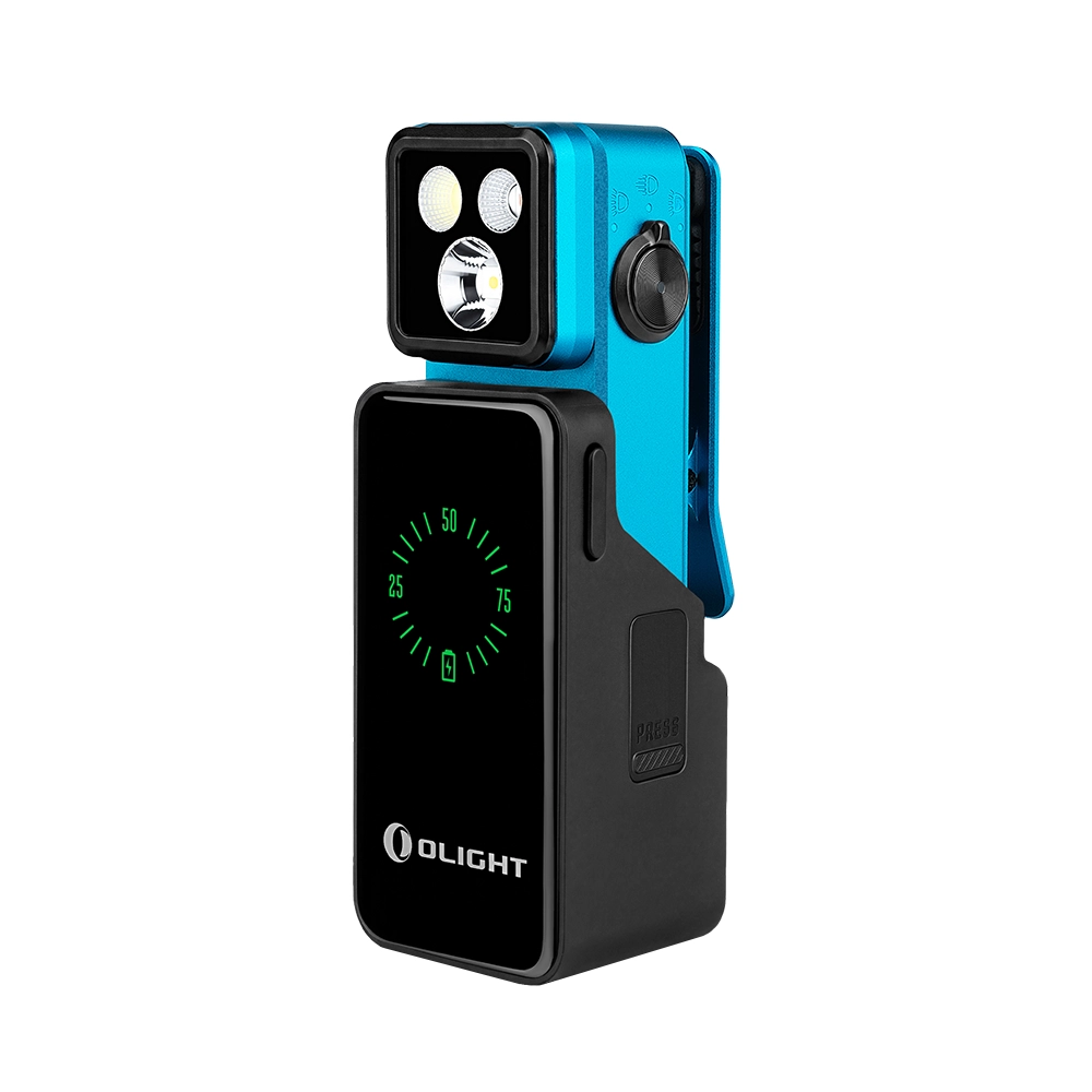 Linterna articulada UV Olight Oclip 2 Pro Premium Azul base imagen secundaria