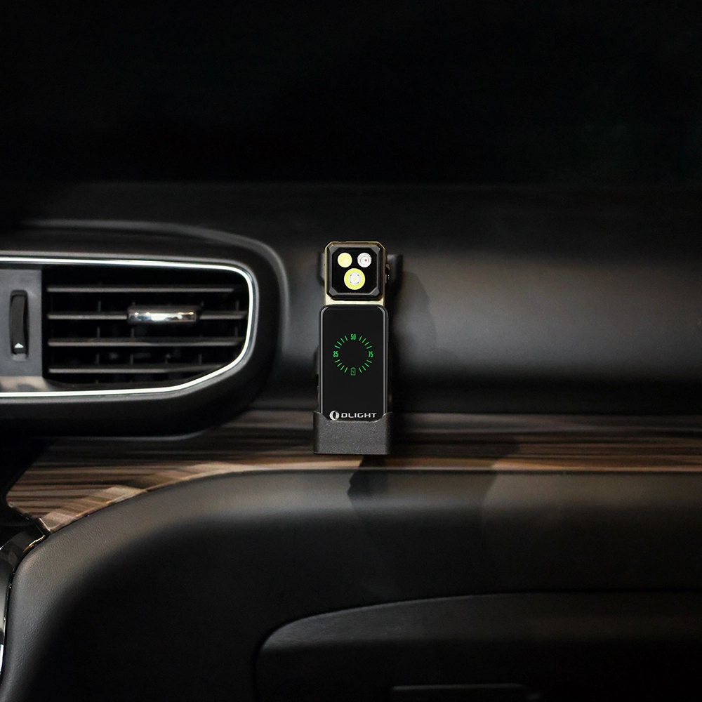 Soporte clip funda para Olight Oclip 2 lifestyle coche